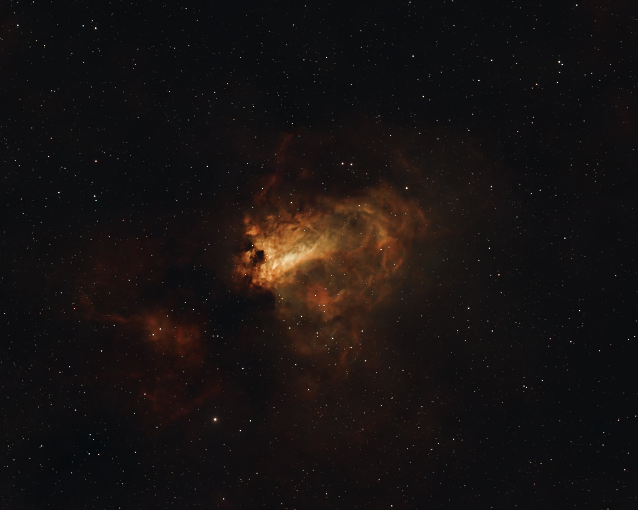 M17 Swan Nebula photographed and processed by Dylan Knight