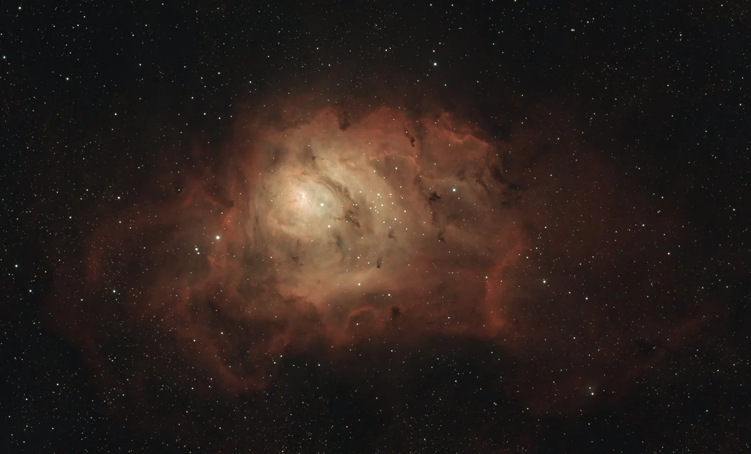 M8 Lagoon Nebula captured with 88 60-second DWARF Mini exposures for 88 minutes of total integration.