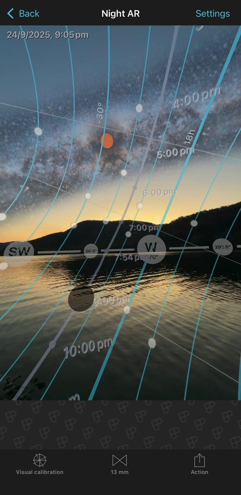 PhotoPills Night AR at Borumba Dam