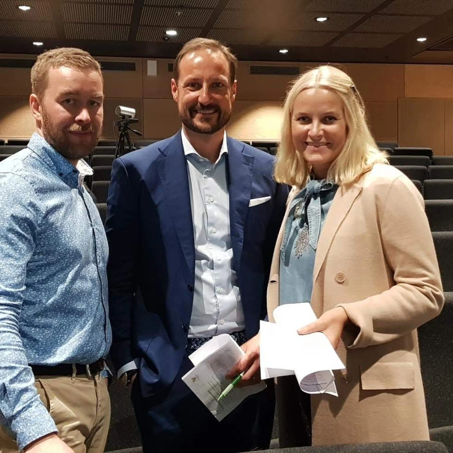 Espen i møte med Kronprinsparet i 2018.