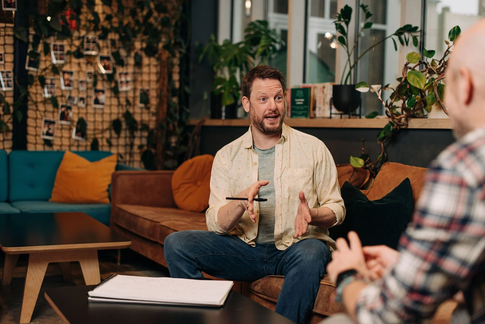 Matt coaching in a 1:1 public speaking session