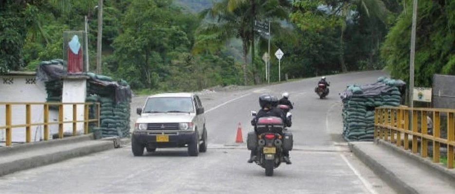Riding through the mountains of Colombia