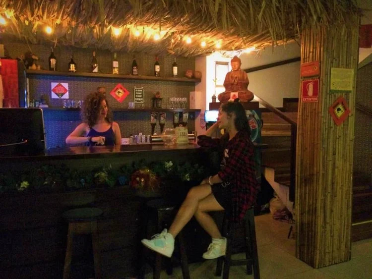 The bar at night