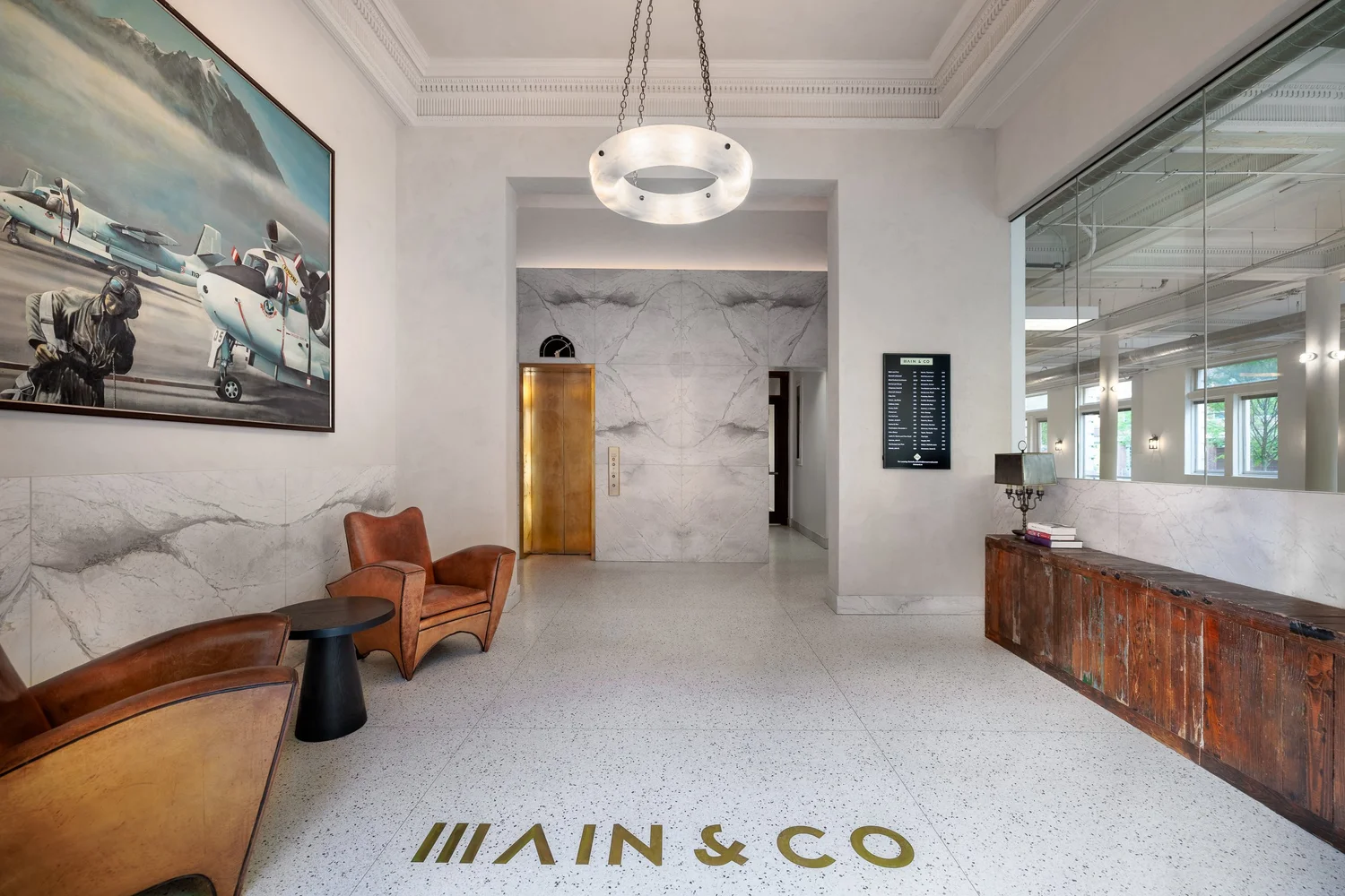 Restored lobby at 917 Franklin