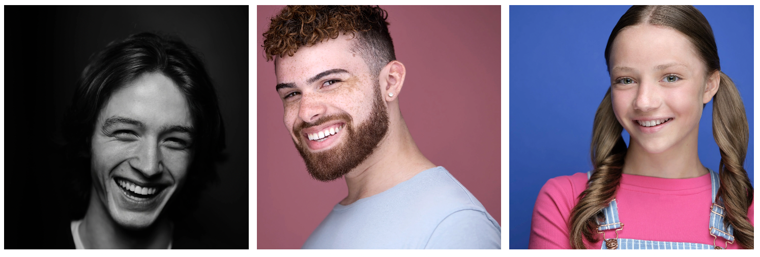 Grid of professional headshots showing a variety of facial expressions and emotions, from friendly and smiling to serious and confident