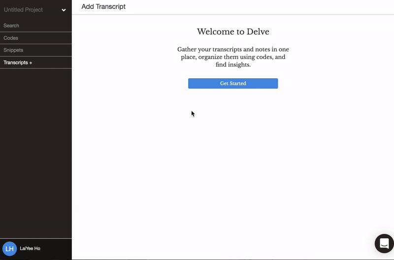 Bulk importing transcripts in Delve