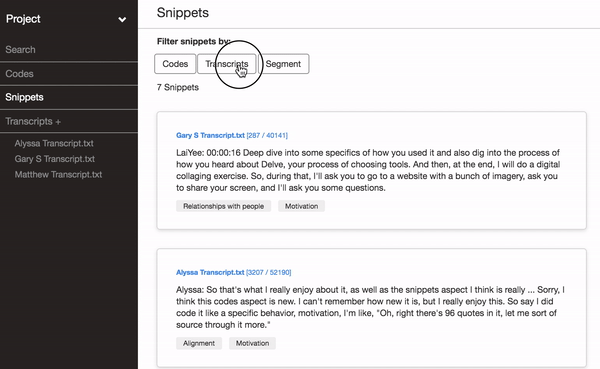 Deductive Coding with Filtering