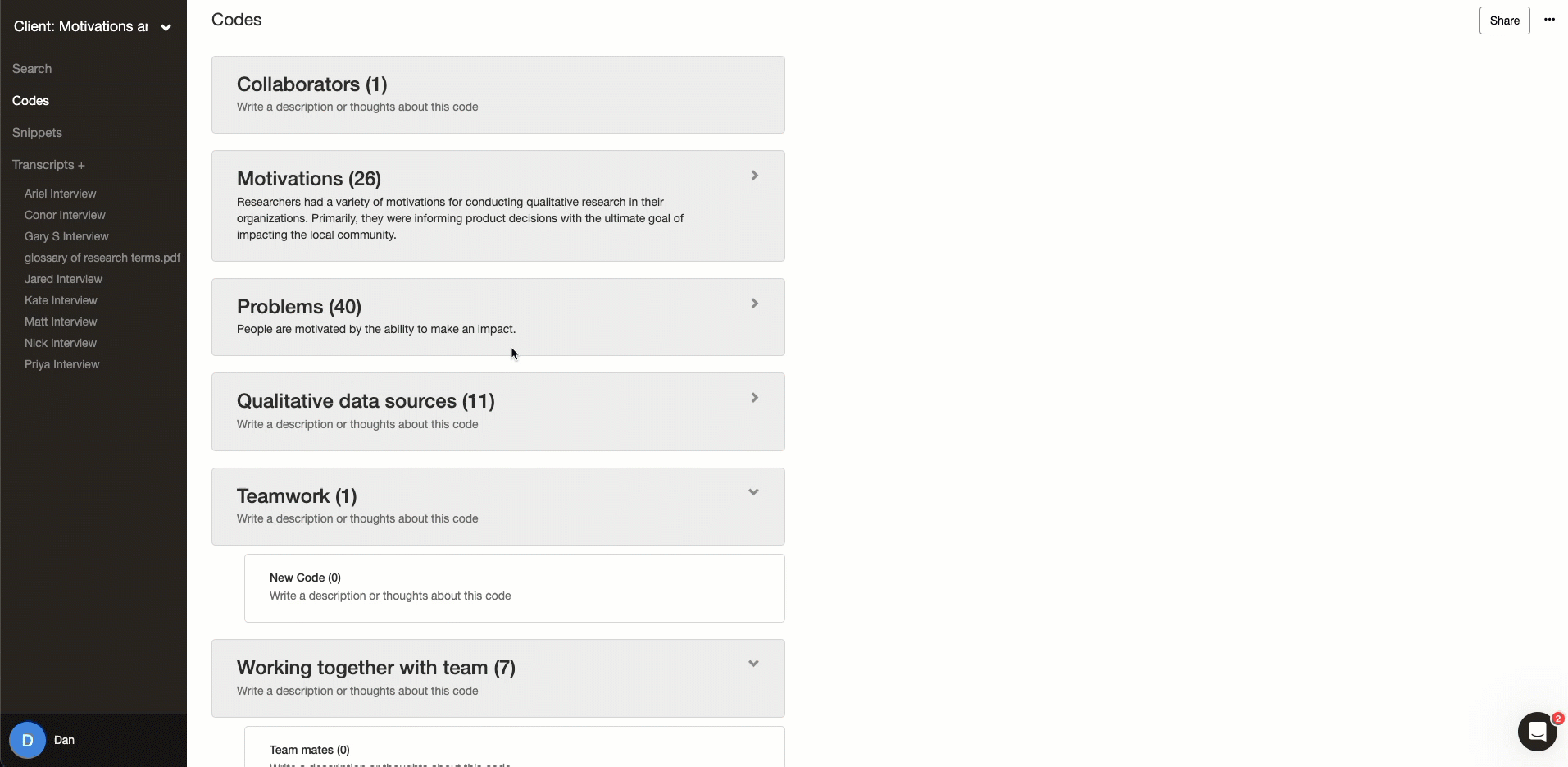 Using memos in Delve