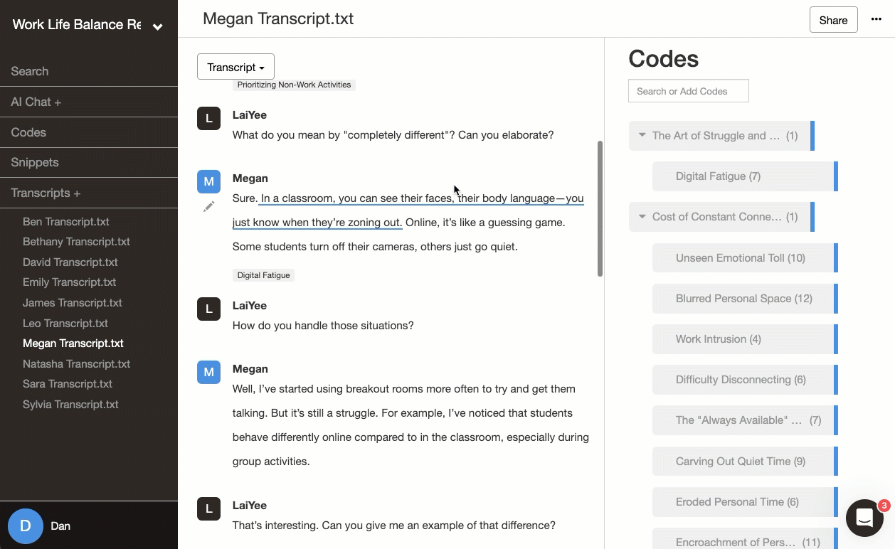 Reflexive Memo Example