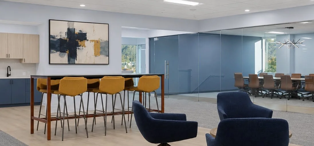 Conference room with office conference tables and seating