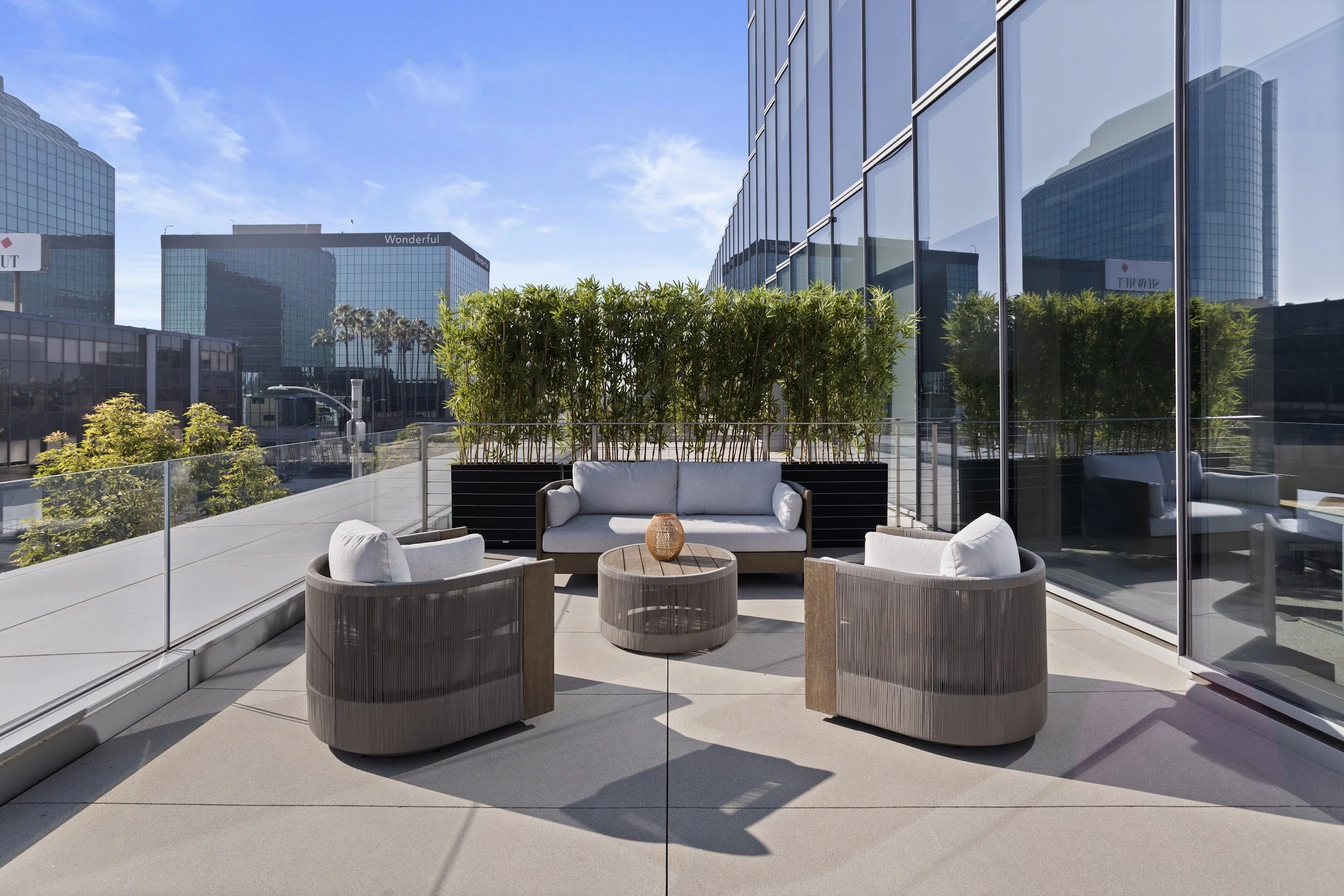 Open office environment with collaborative seating designed by Source COI
