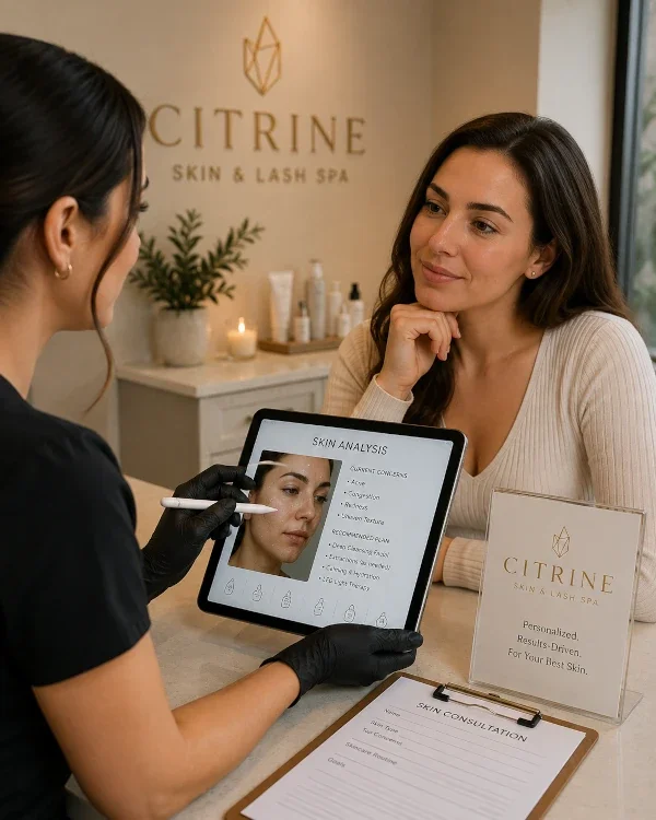 Professional facial consultation for acne-prone skin in Raleigh NC