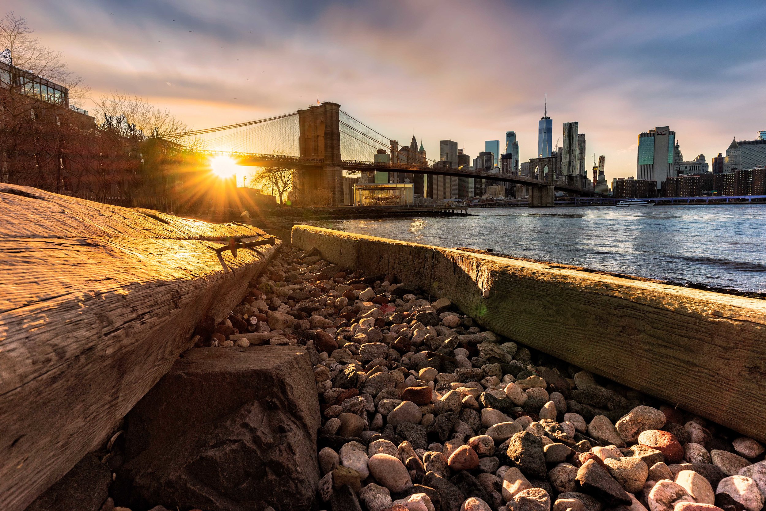 Brooklyn Bridge at sunset