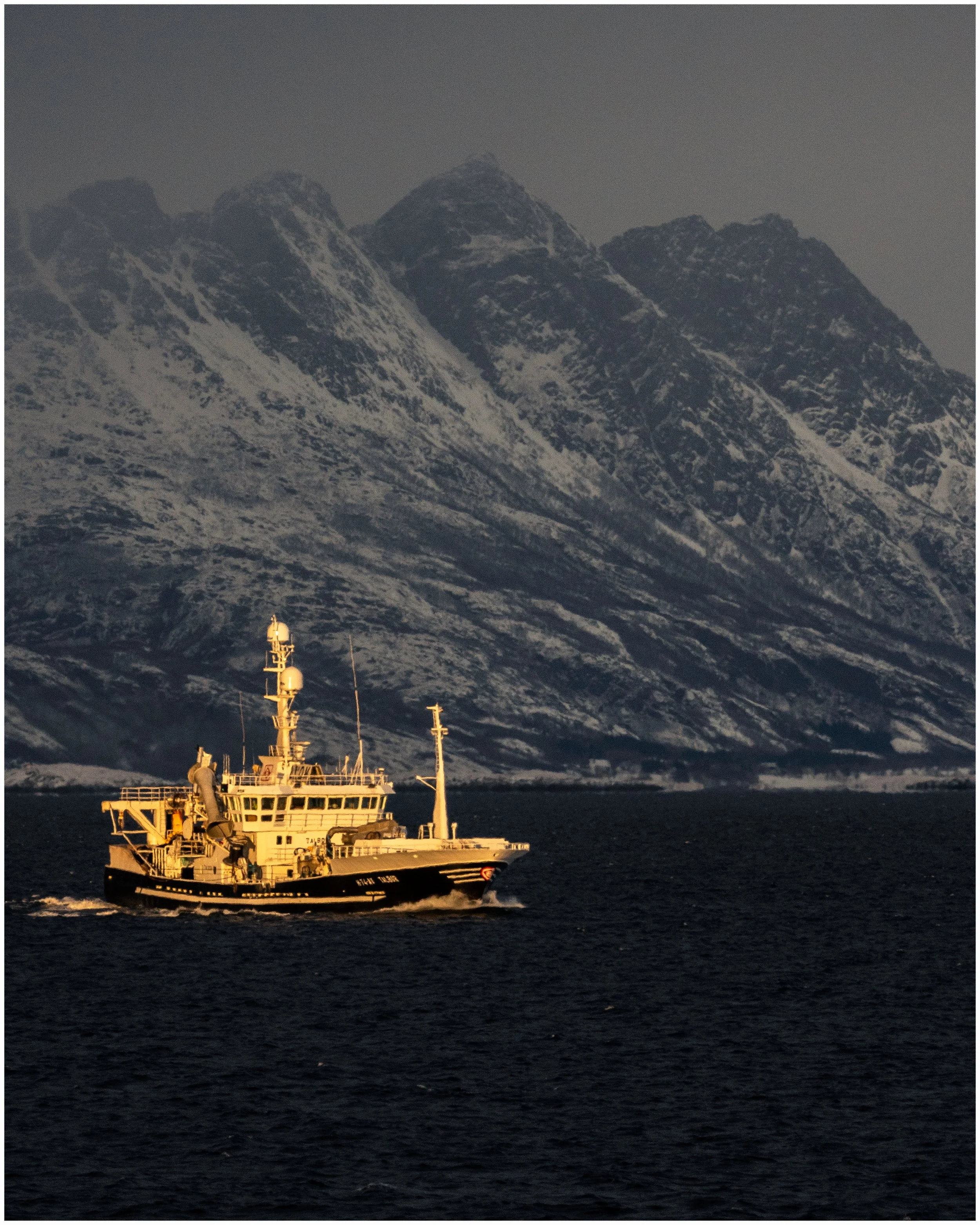 Mountain light from the ferry