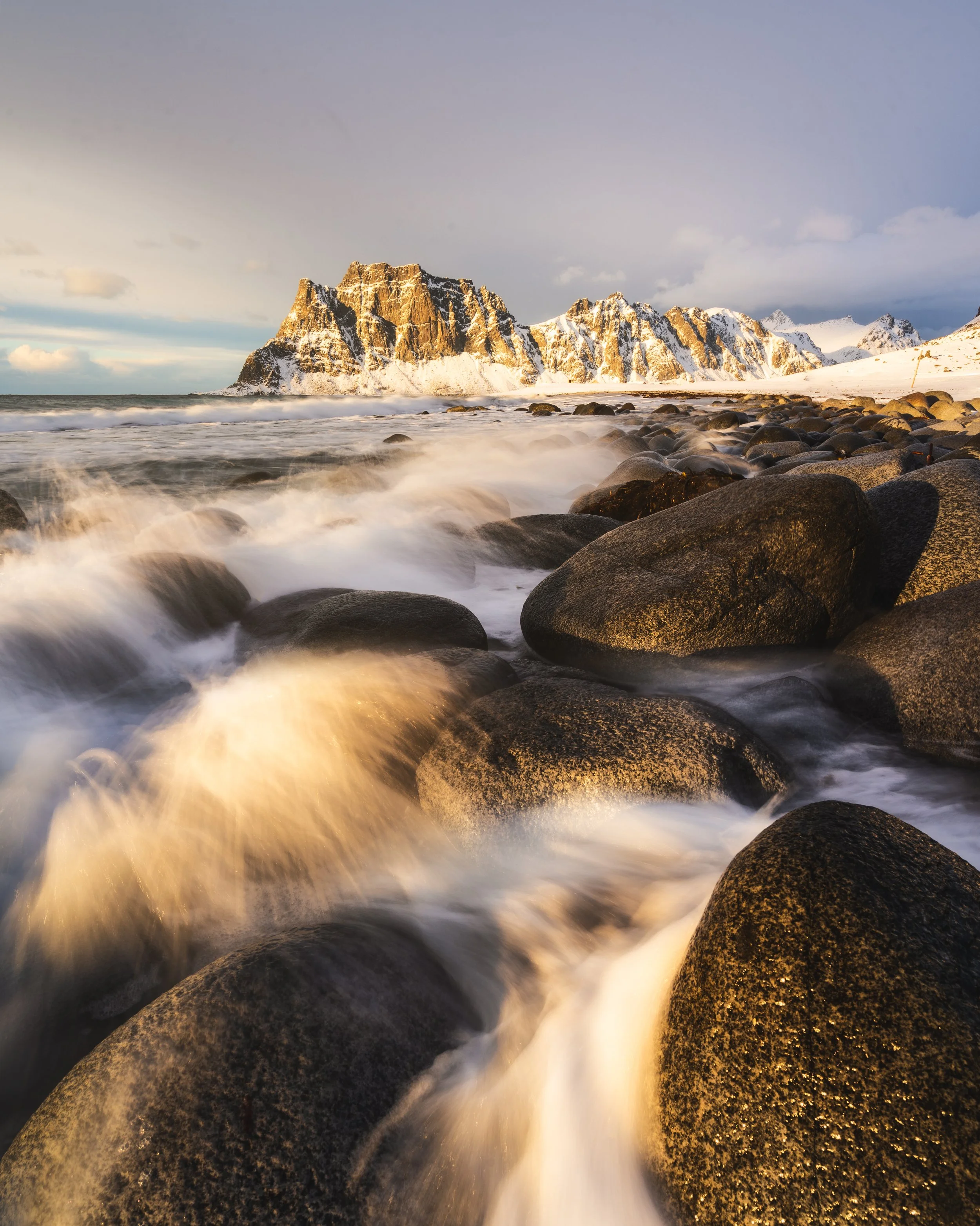 Uttakleiv Beach long exposure — rocks and motion