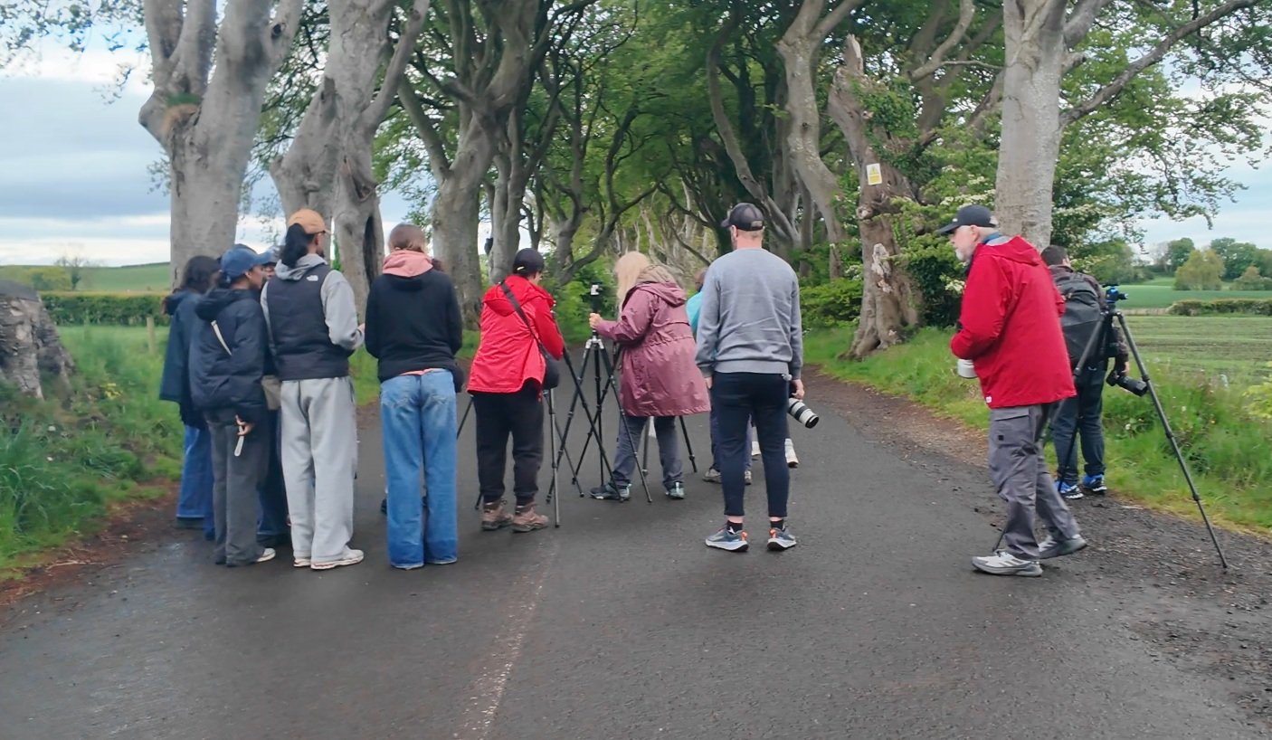 Photographer learning composition