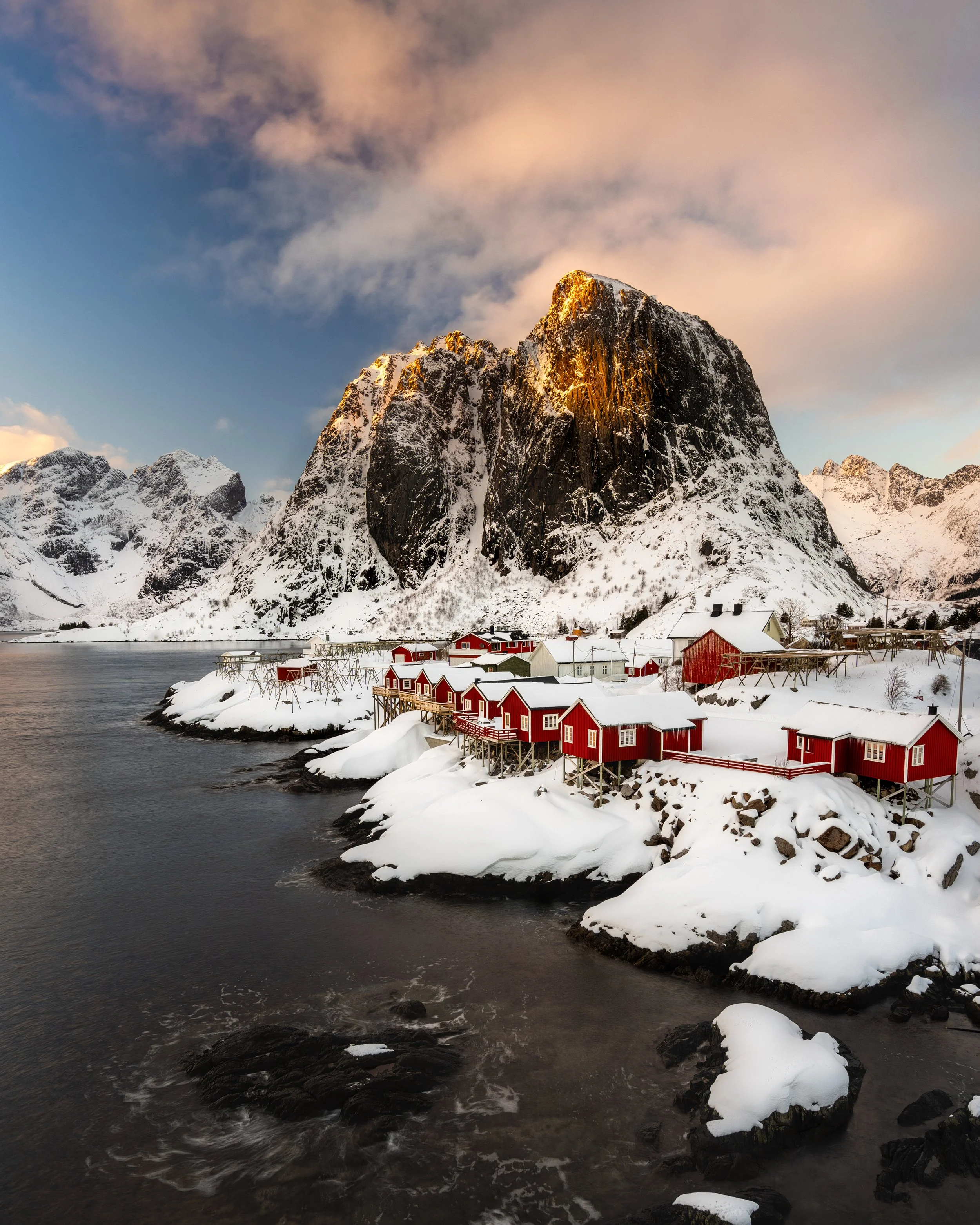 Hamnøy Bridge at sunset — iconic Lofoten photography location