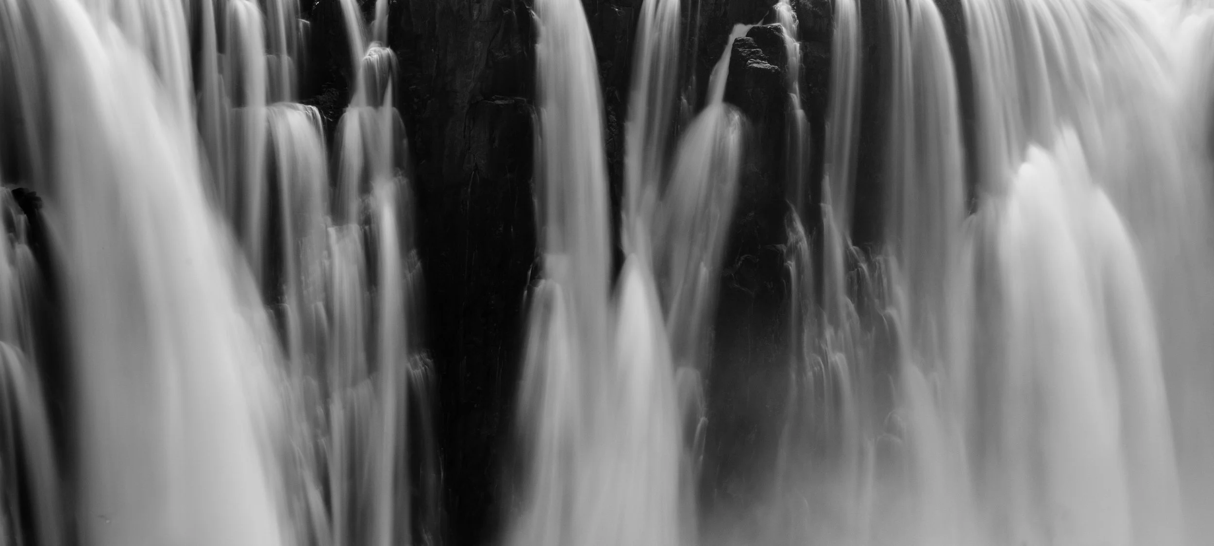 Black and white — abstract falls