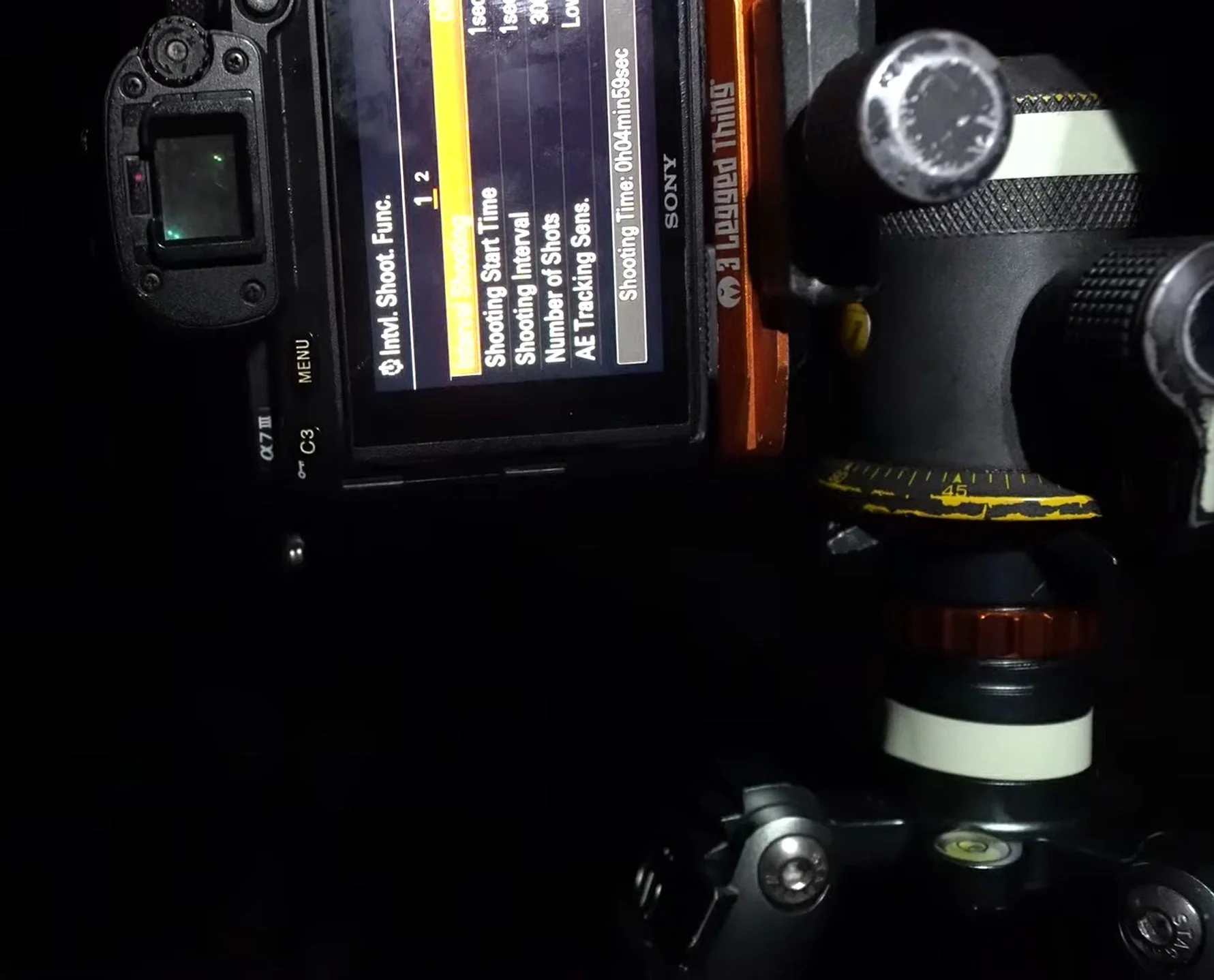 Camera setup for star trails at El Torcal