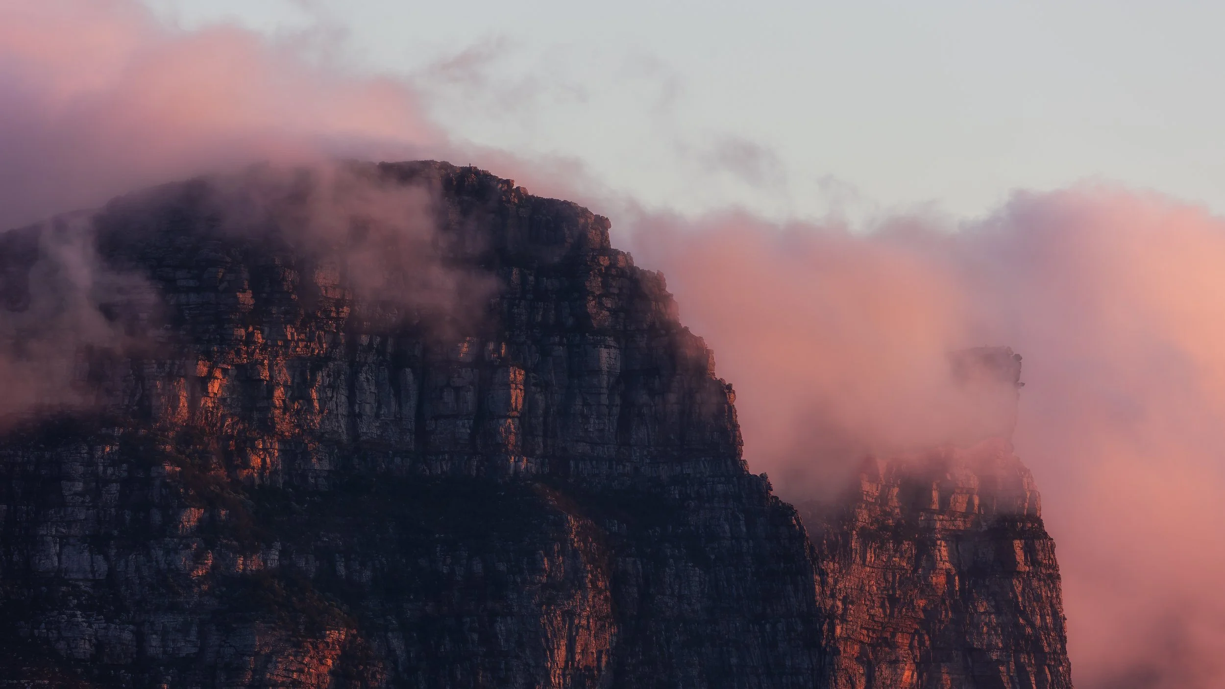 Pink clouds Cape Town sunset