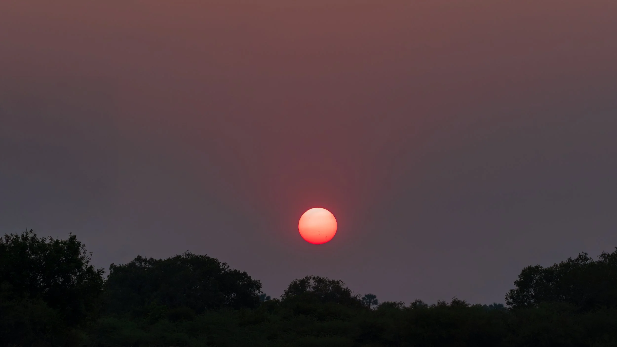 Sunset over the river