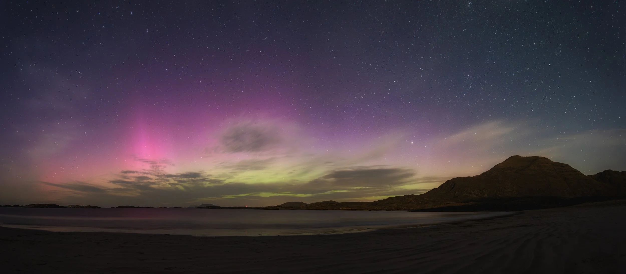 Aurora panoramic Ireland
