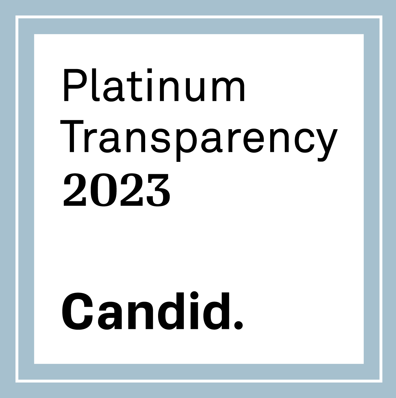 GuideStar Platinum Seal of Transparency 2023