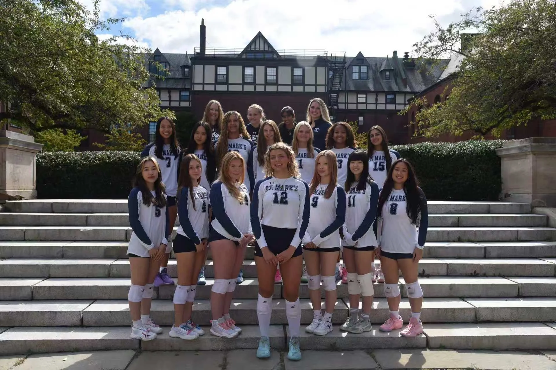 The varsity girls’ volleyball team