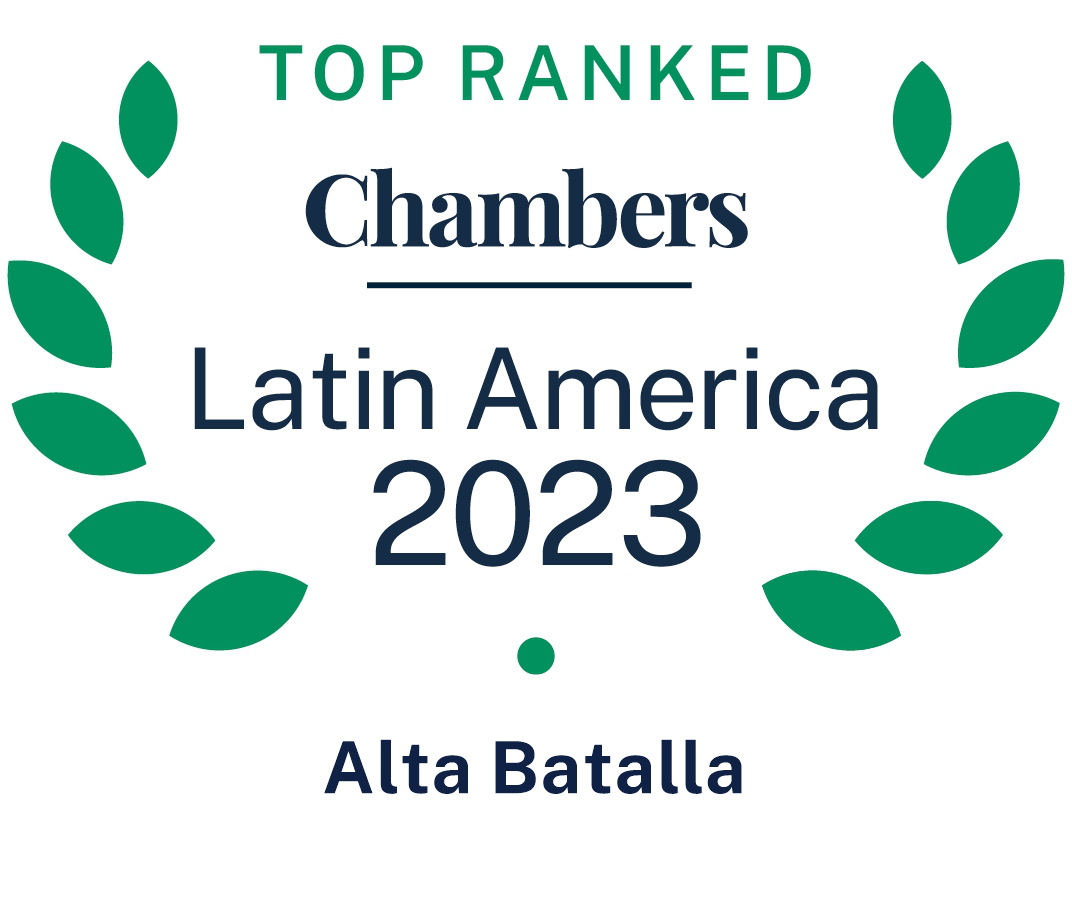 Alta Batalla: Latin America, Top Ranked, Chambers Logo 2023.