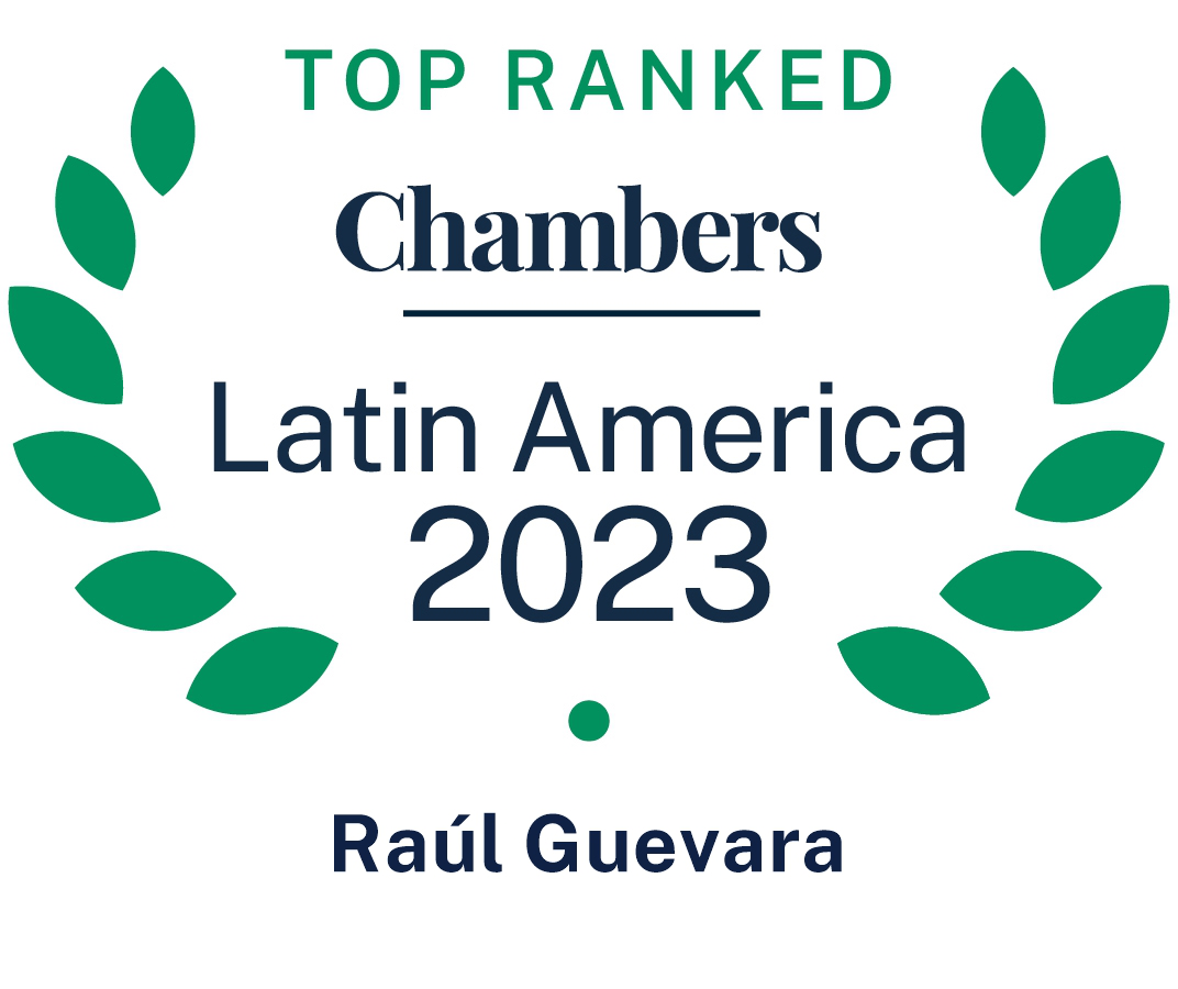 Raúl Guevara: Latin America, Top Ranked, Chambers Logo 2023.