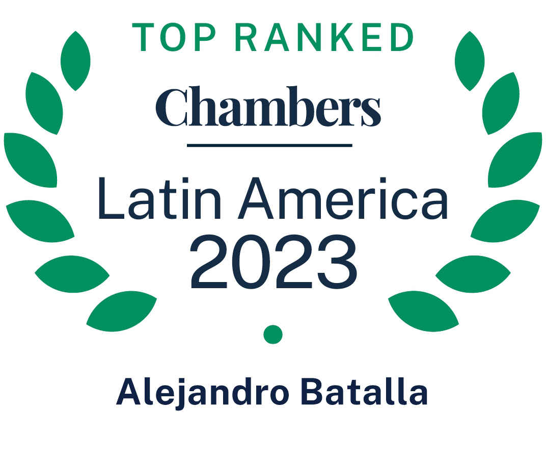 Alejandro Batalla: Latin America, Top Ranked, Chambers Logo 2023.