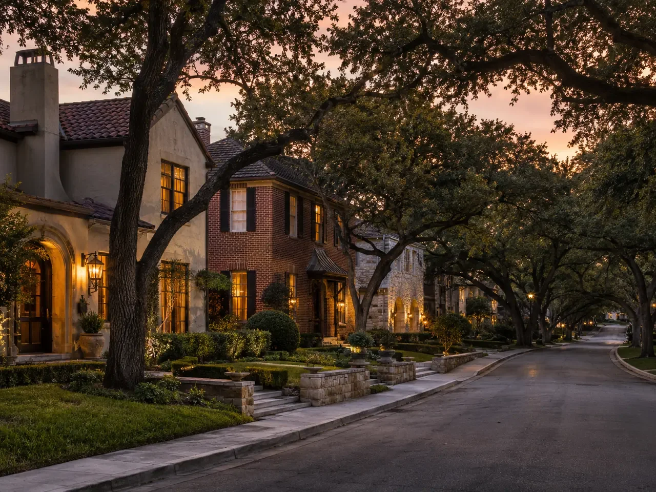 San Antonio street of distinguished homes