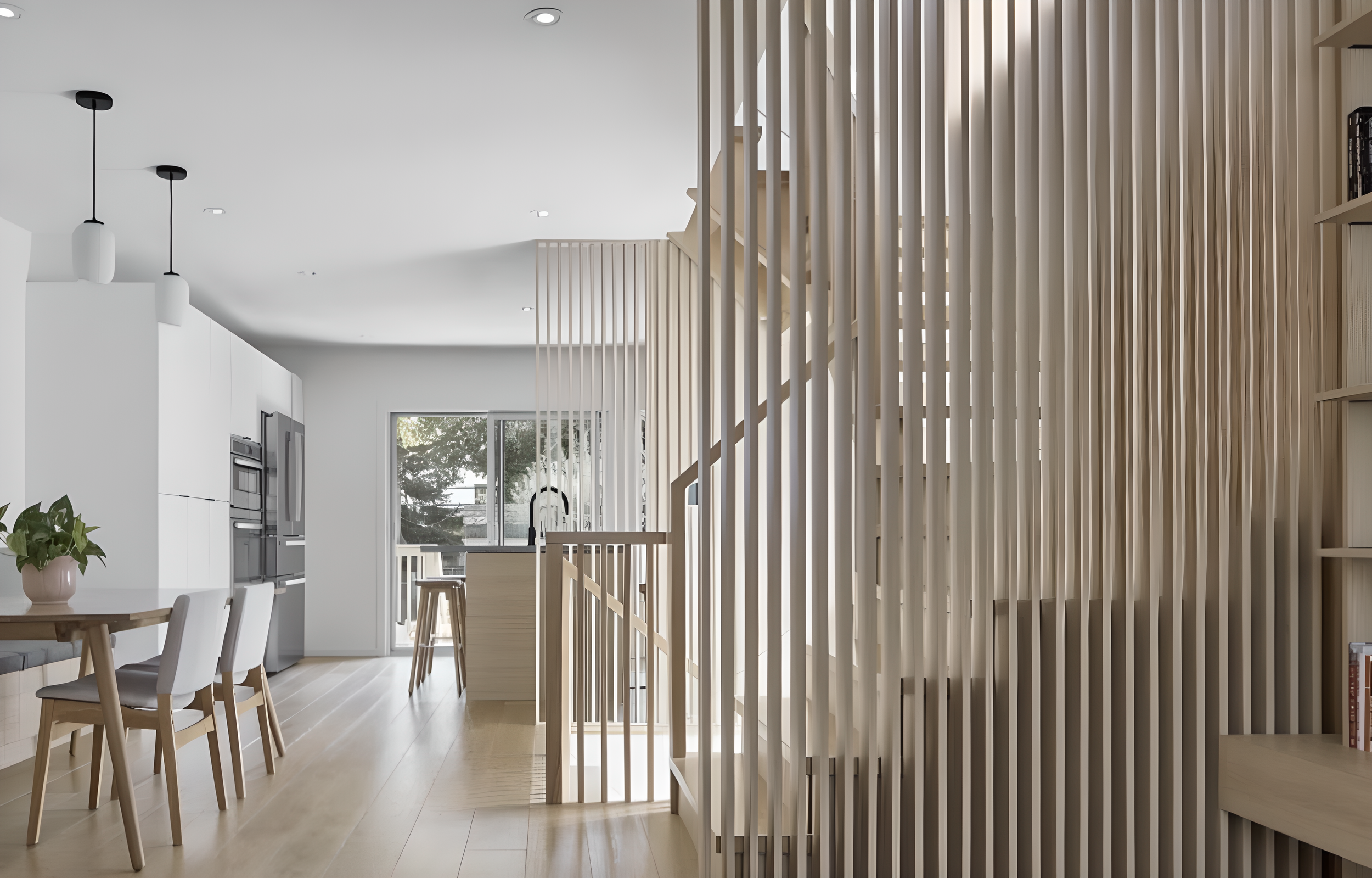 Stairs and hallway renovation detail