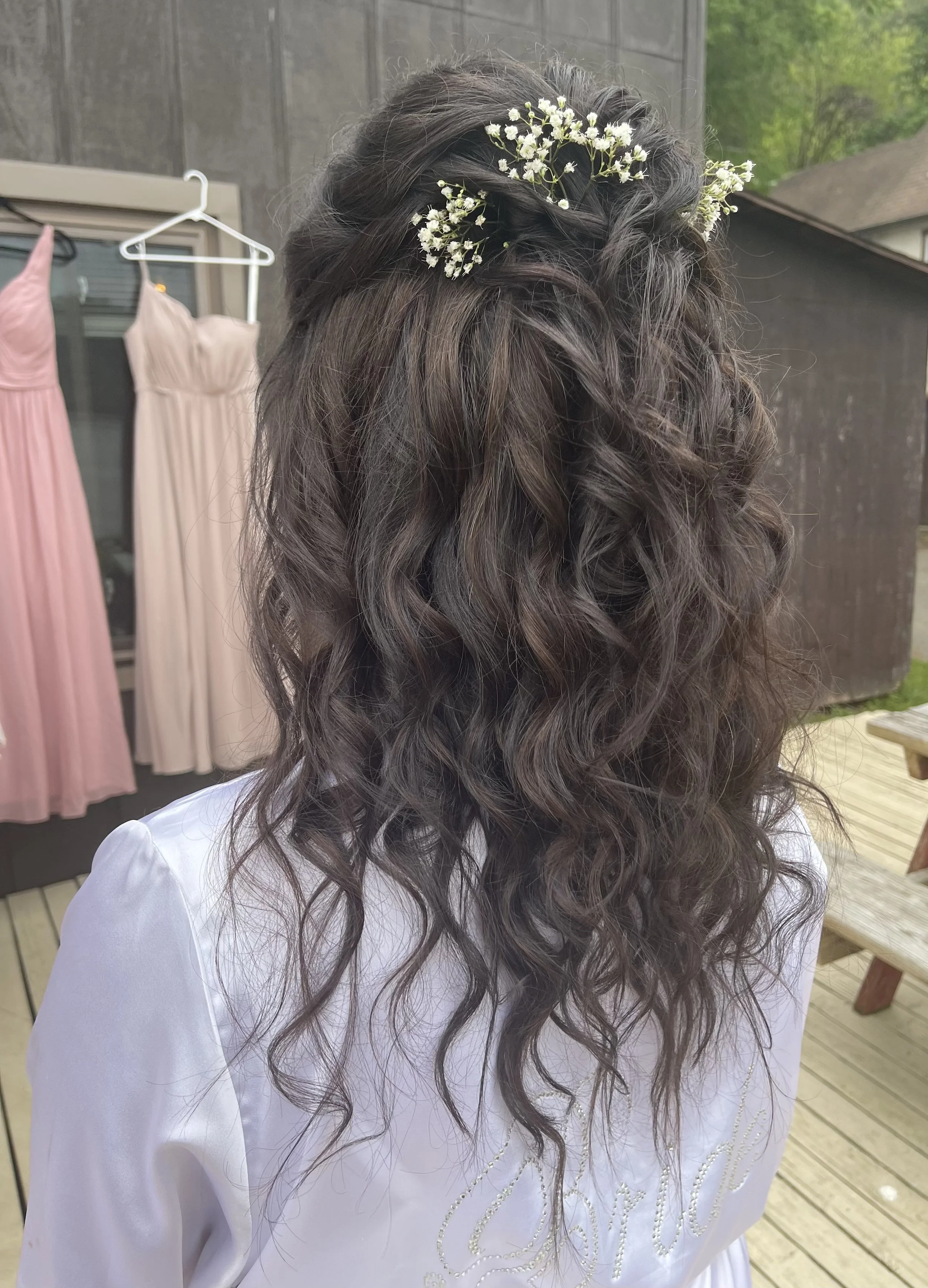 Braided bridal updo