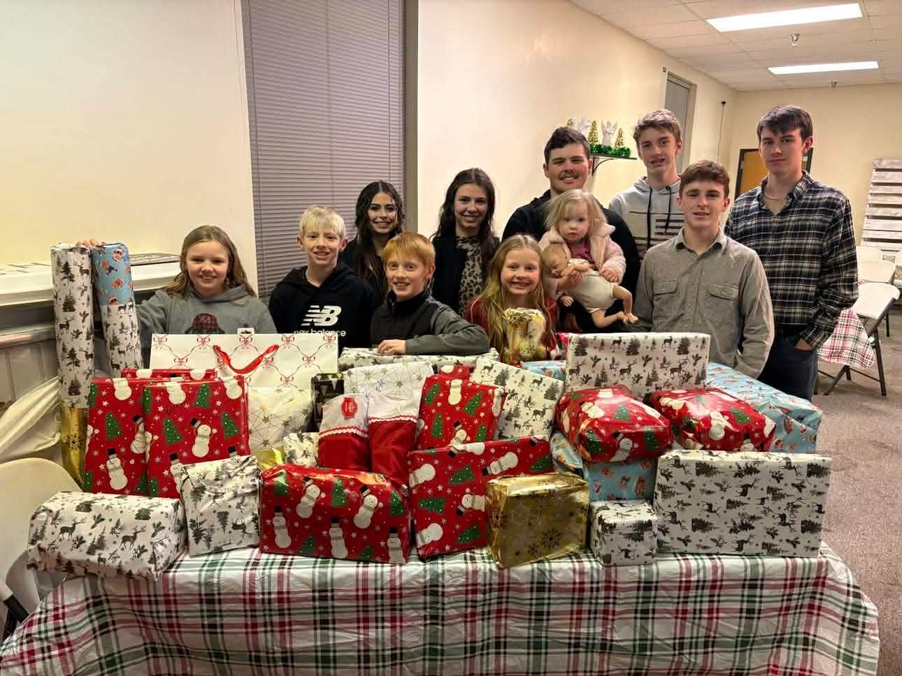 Faith Kids with Christmas Gifts