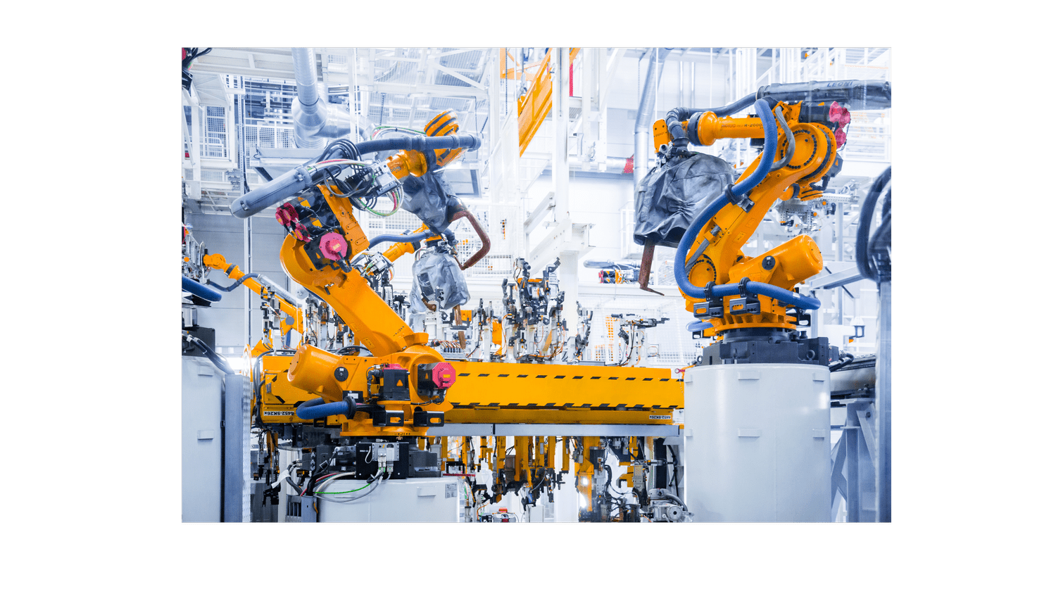 Aerospace component on a precision assembly line