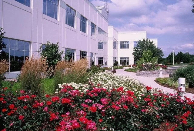 Commercial landscape design at Hortica Insurance Company by Green View in Central Illinois