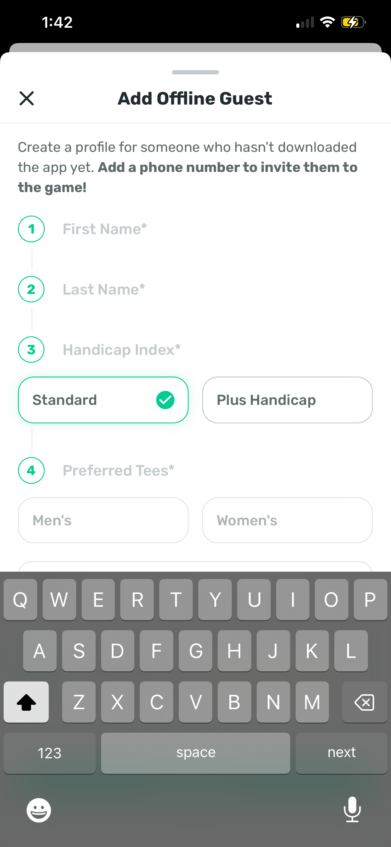 Setup step