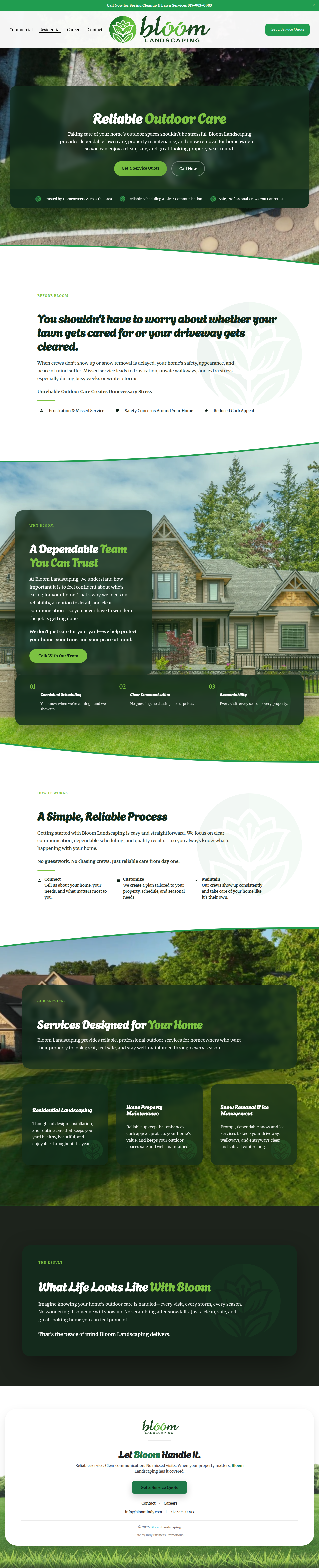 Bloom Indy website