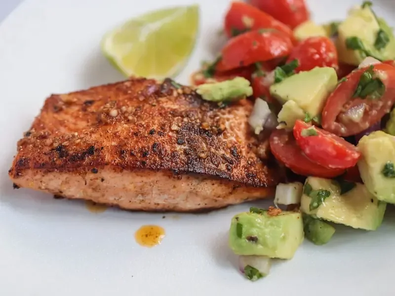 Grilled Salmon with Avocado Salsa