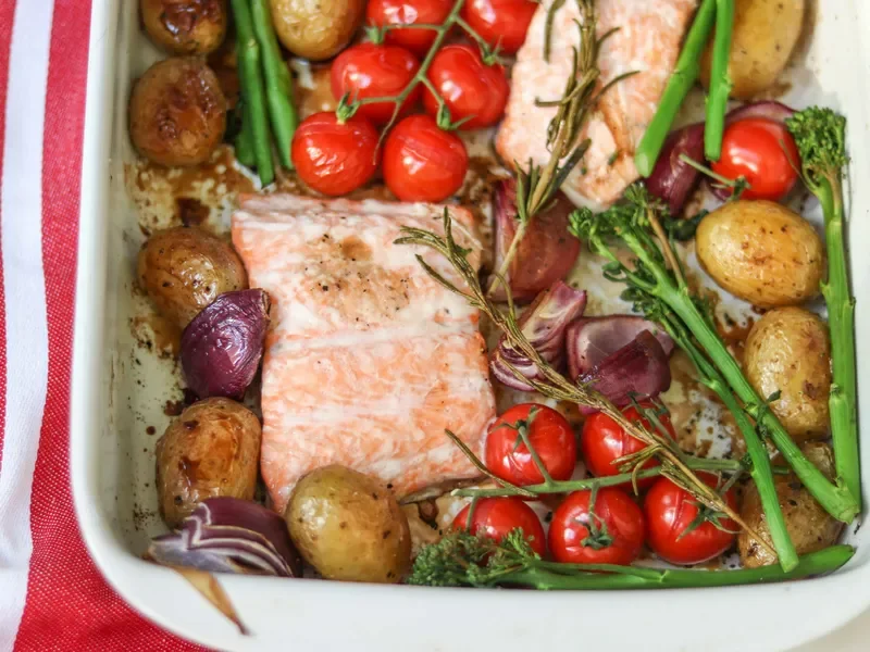 Salmon & Potato Tray Bake