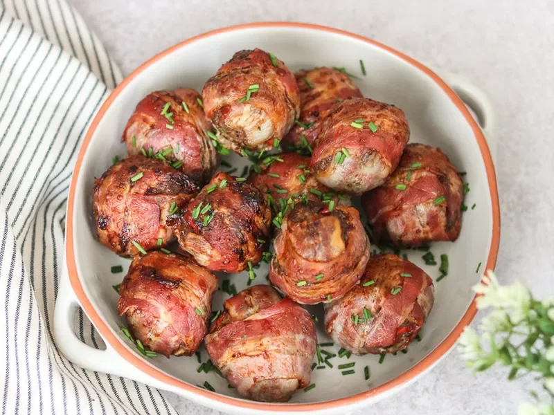 Bacon-Wrapped Beef Meatballs
