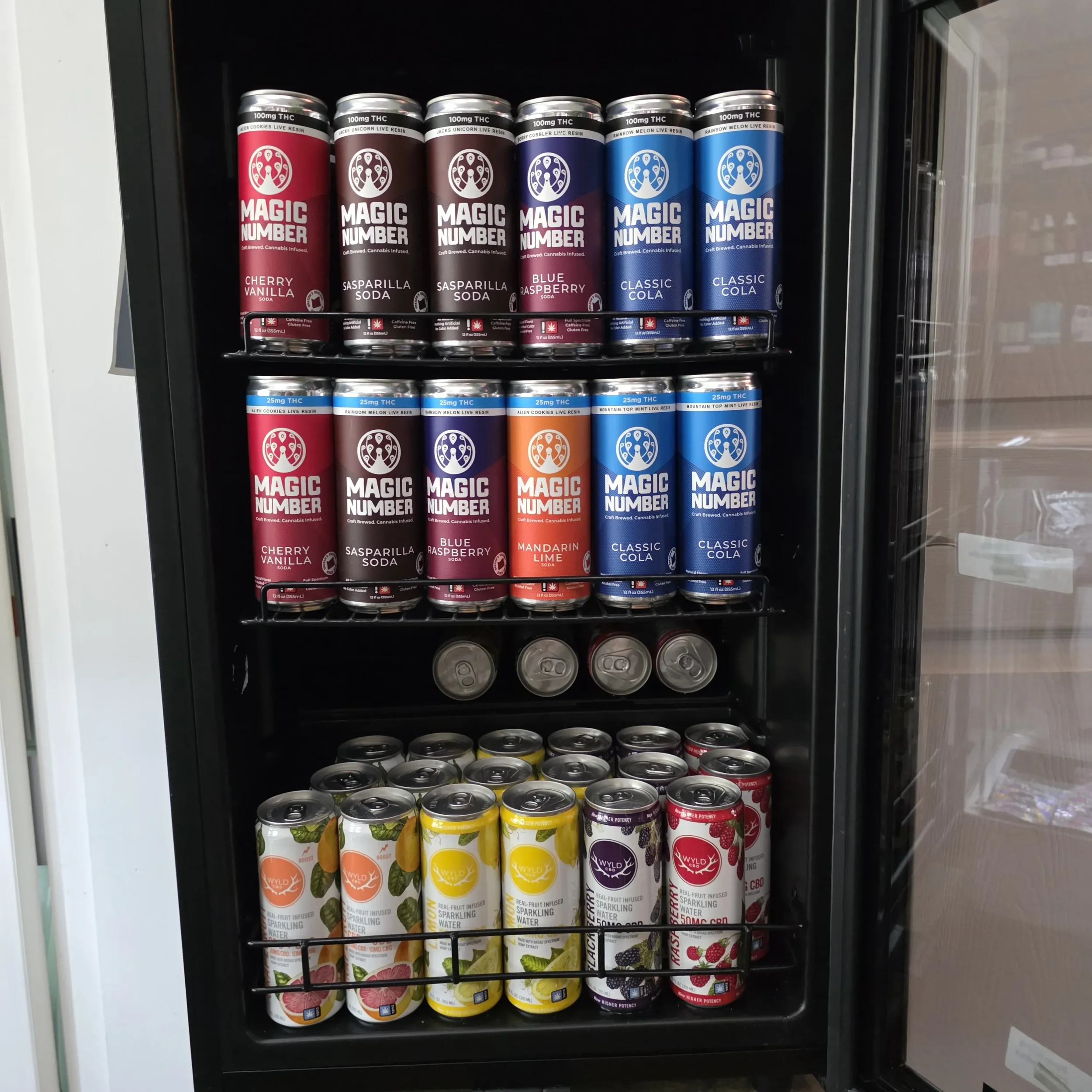 Cannabis infused sodas and drinks at Green Health Eugene dispensary