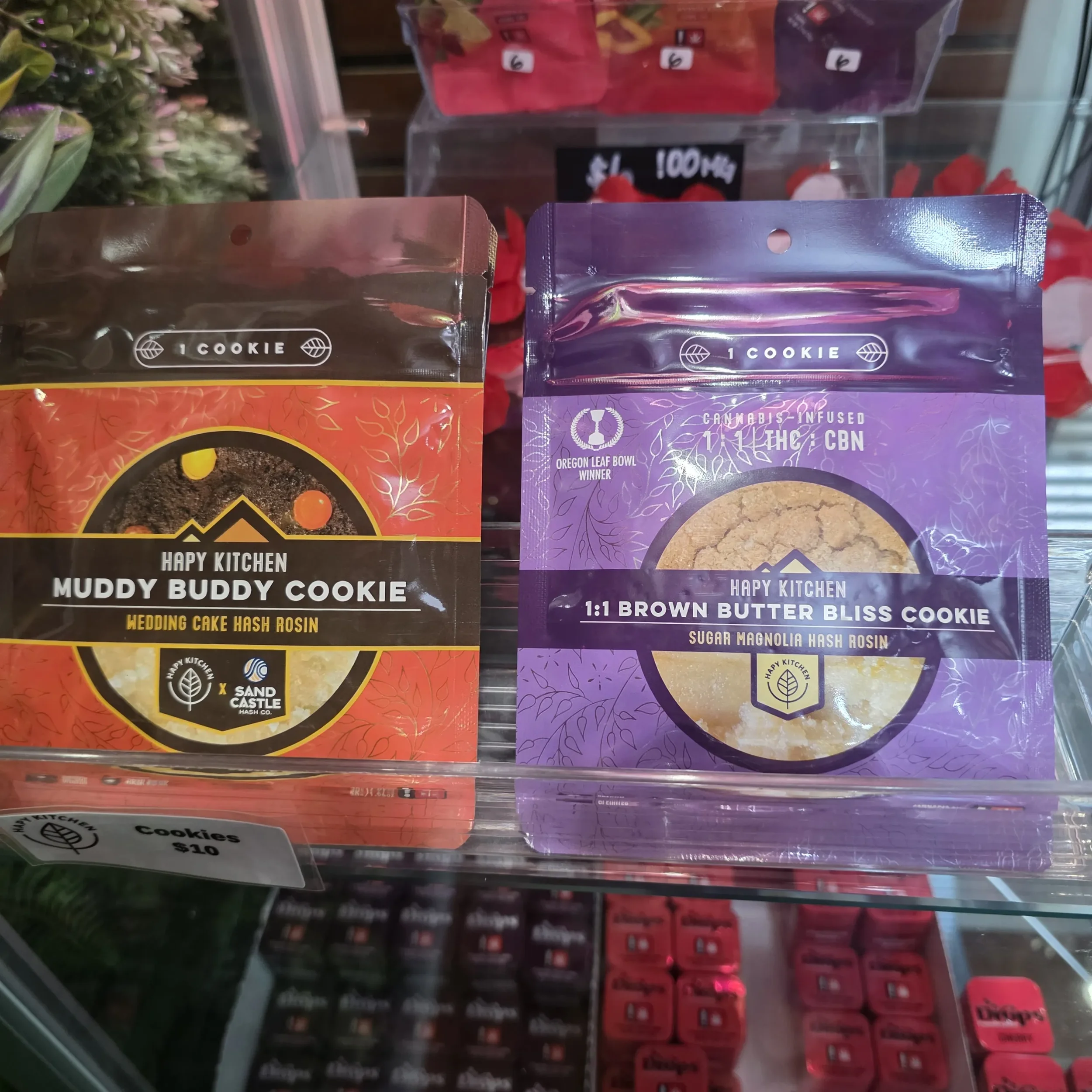 Cannabis brownies cookies and chocolates at Green Health Eugene dispensary