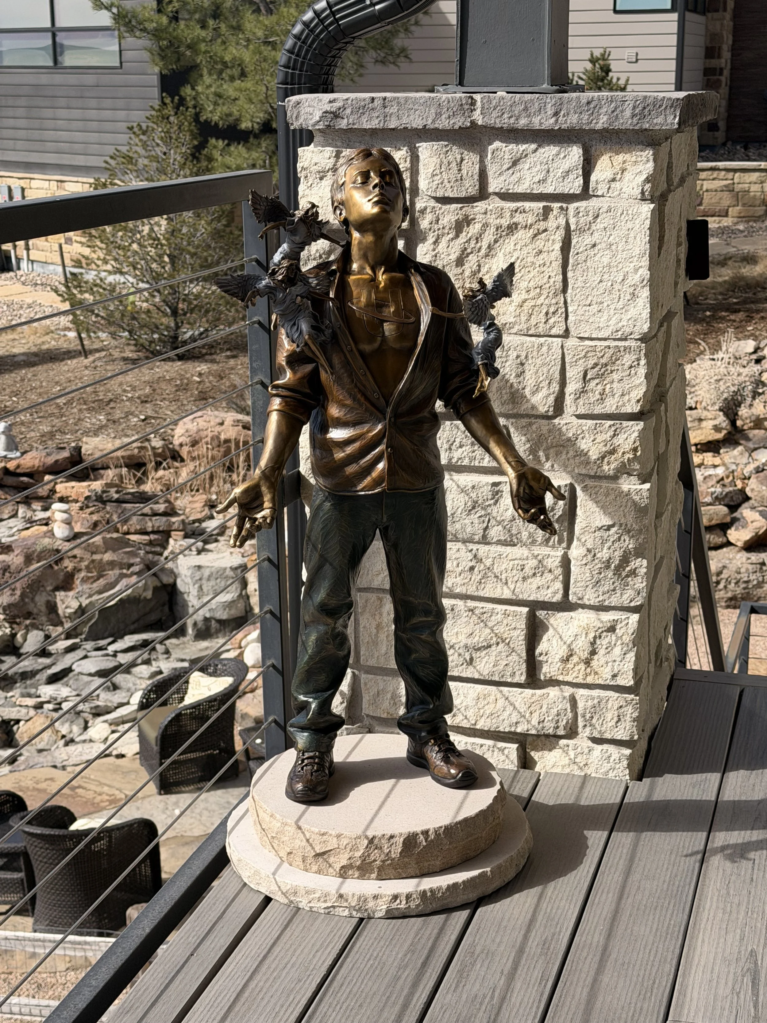 The I/Universe bronze sculpture