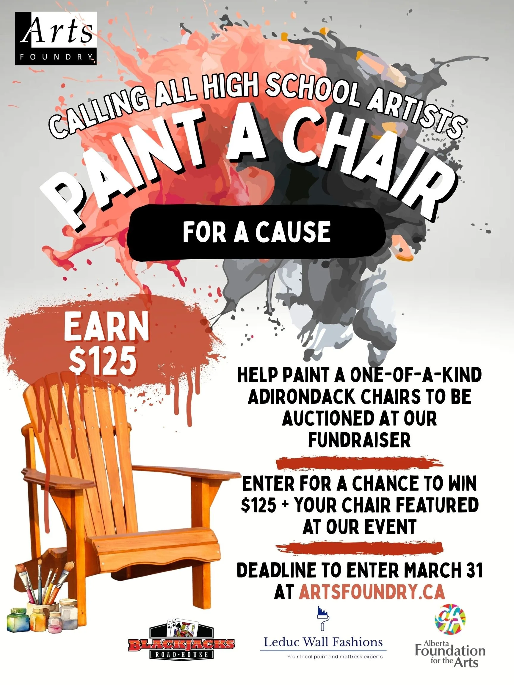 Paint a Chair for a Cause Poster