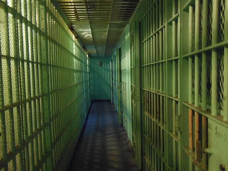 A prison corridor