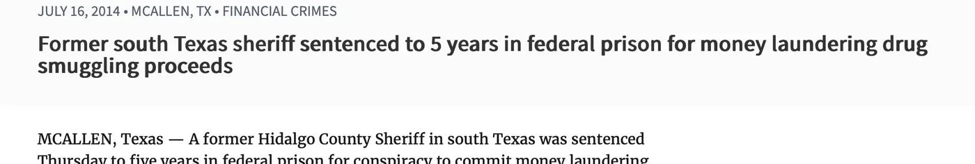 Headline: Trevino arrested
