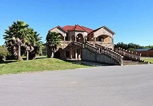 The Rooster’s house, with its outdoor staircase
