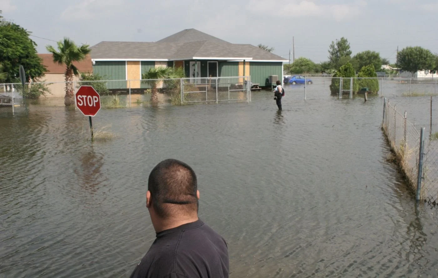 Floodwater in Hidalgo, Texas